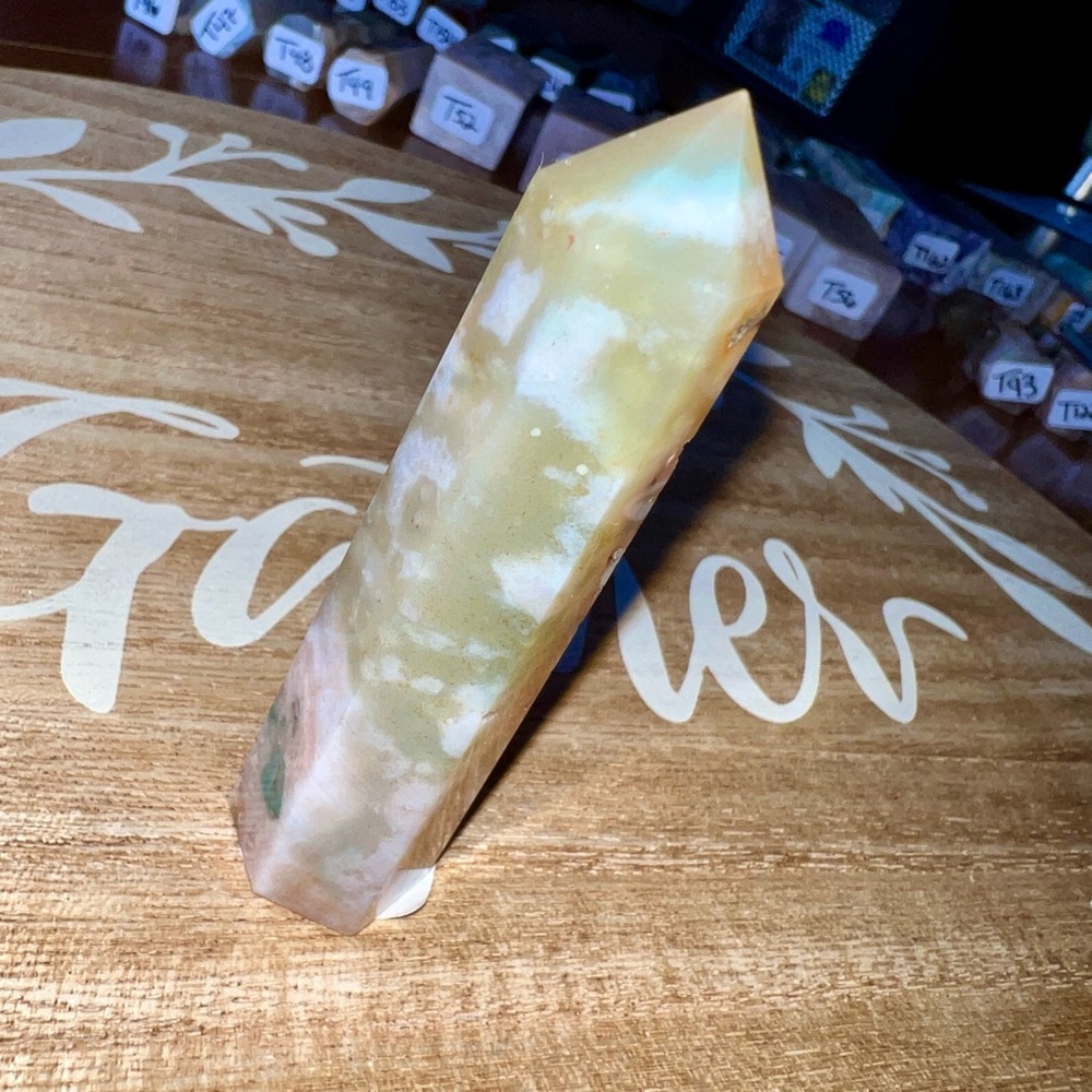 Flower Agate Crystal Tower (T77)